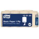 Tork rullkätepaber M1 Basic kollane 1-kihiline 115 m