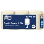 Tork rullkätepaber M2 Basic kollane 1-kihiline 300 m