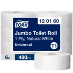 Tork tualettpaber T1 Jumbo naturaalvalge 1-kihiline 480 m