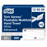Tork lehtkätepaber H2 Multifold Flushable valge 2-kihiline 200 lehte/pakis