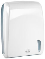 Grite kätepaberidosaator leht, V-fold valge