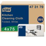 Tork pühkelapp W4 Kitchen Cleaning Cloth valge 1-kihiline 75 tk