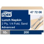 Tork salvrätt 33 cm sand 2-kihiline 200 tk