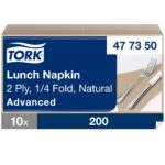 Tork salvrätt 33 cm natural 2-kihiline 200 tk