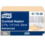 Tork salvrätt 24 cm sand 2-kihiline 200 tk