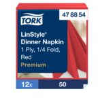 Tork salvrätt LinStyle 39 cm punane 1-kihiline 50 tk