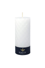 Havi´s lauaküünal reljeefne valge 70*150 mm