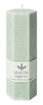 Havi´s lauaküünal Olive Oil roheline h 15 cm