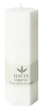 Havi´s lauaküünal Olive Oil valge h 15 cm