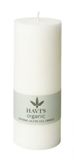 Havi´s lauaküünal Olive Oil valge h 15 cm