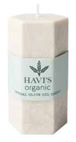 Havi´s lauaküünal Olive Oil liiv h 10 cm