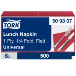 Tork salvrätt 32,5 cm punane 1-kihiline 500 tk