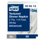 Tork salvrätt Textured 39 cm valge 2-kihiline 50 tk