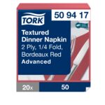 Tork salvrätt Textured 39 cm burgundy 2-kihiline 50 tk