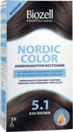 Biozell Nordic Color ammoniaagivaba püsivärv Ash Brown 5.1 2x60 ml