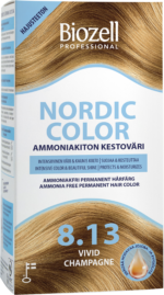 Biozell Nordic Color ammoniaagivaba püsivärv Vivid Champagne 8.13 2x60 ml