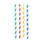 Papstar joogikõrs  paberist triibulised 0,8x21 cm 100 tk