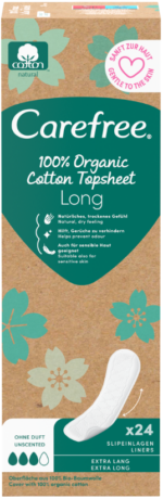 Carefree Organic Long pesukaitsmed 24tk