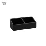 Aliseo väikepakendite hoidik 2-osaline The Londoner Noir 15x5,5x7cm kunstnahk must