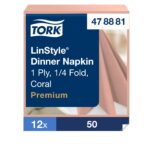 Tork salvrätt LinStyle 39 cm korall 1-kihiline 50 tk