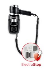 Valera juukseföön Action PROTECT 1600W Socket 542.06/044.03 seinahoidikuga must/kroom*