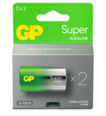 GP Super Alkaline patarei D, 13A/LR20 2tk