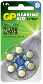 GP kuuldeaparaadi patarei ZA675/PR44, 6tk