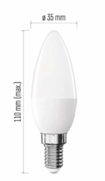 EMOS LED pirn 9,4W (60W) E14 küünal soe valgus