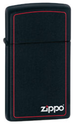 Zippo tulemasin Slim® Black Matte with Red Border