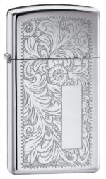 Zippo tulemasin Slim® Chrome Venetian®