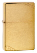 Zippo tulemasin Brushed Brass Vintage with Slashes