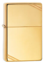 Zippo tulemasin High Polish Brass Vintage with Slashes
