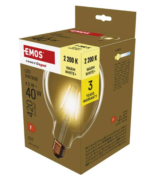 EMOS LED pirn 4,5W (40W) E27 G125 Vintage soe valgus