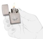 Zippo-tulemasin-Chrome-Marijuana-Leaf-Design-29587-1