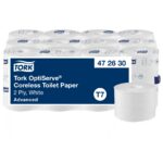 Tork tualettpaber T7 Coreless Midi-size valge 2-kihiline 94,3 m