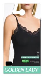 Golden Lady Canotta Con Pizzo õlapaeltega särk - 4-l, nero
