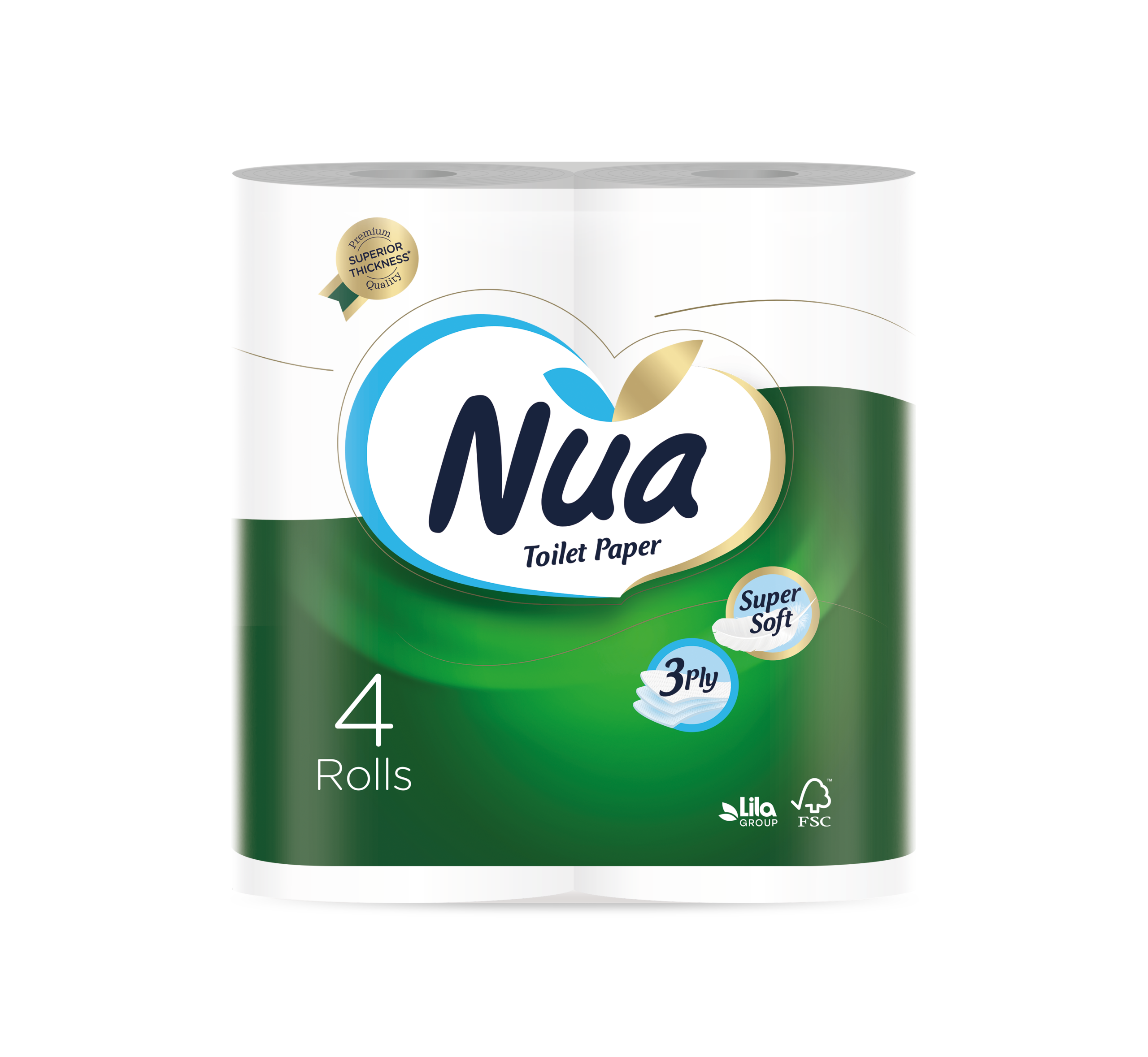 Nua tualettpaber 3 kihiline 140 lehte 4 rl