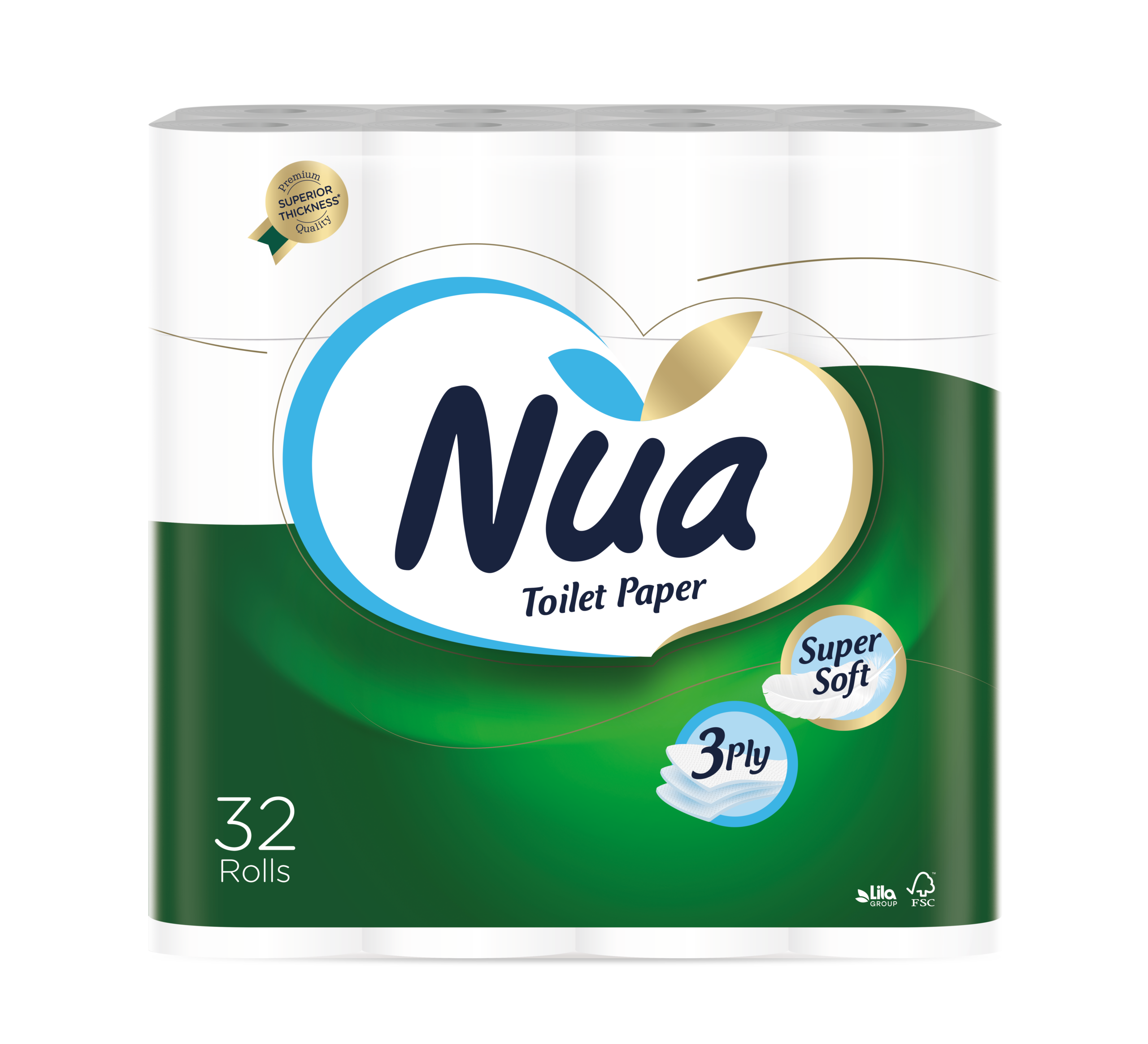 Nua tualettpaber 3 kihiline 140 lehte 32 rl