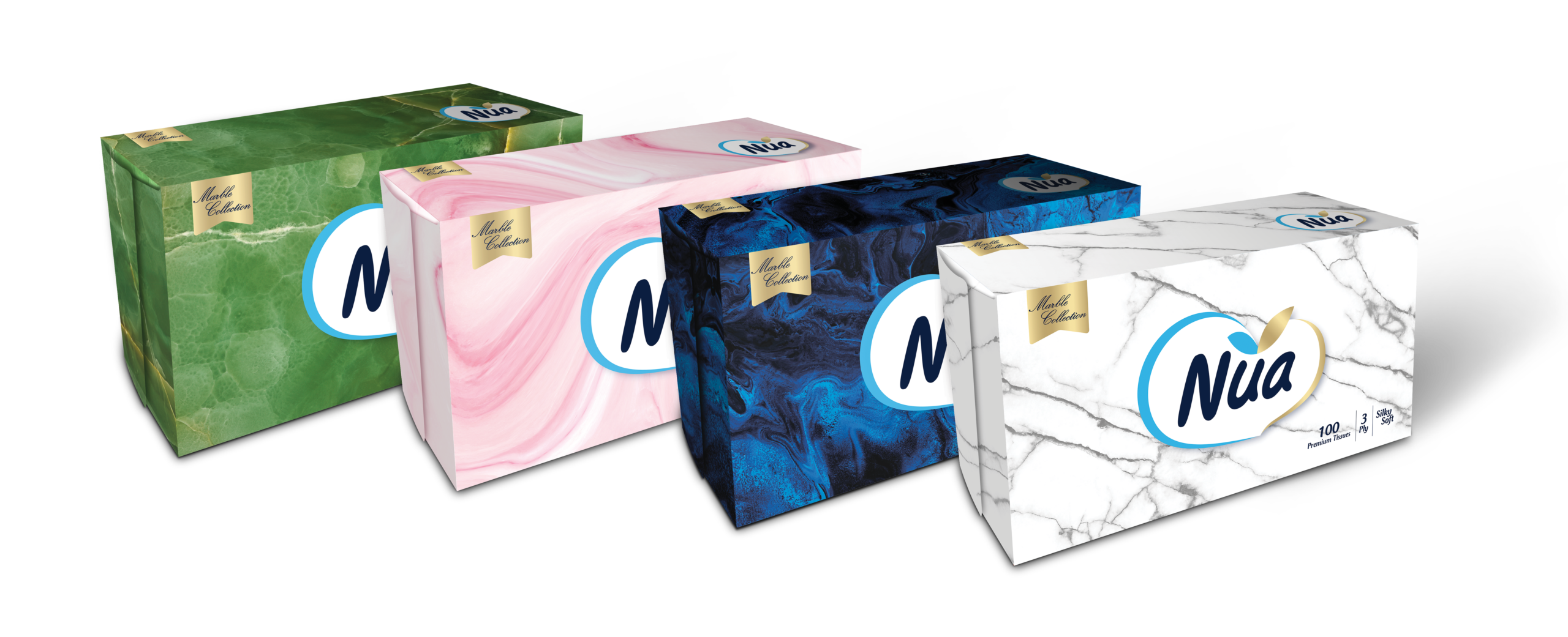 Nua kosmeetilised salvrätikud 3 kihilised 100 tk