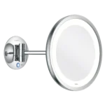 Aliseo meigipeegel seinale LED-valgustusega Saturn kroom