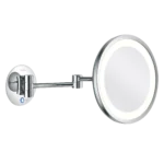 Aliseo meigipeegel seinale LED-valgustusega Saturn kroom