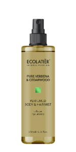 „Ecolatier“ aromatizuotas kūno ir plaukų purškiklis „Pure Verbana & Cedarwood“, 200 ml