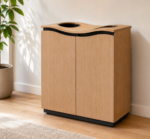 WaveBin sorting station – 2-compartment, olive wood